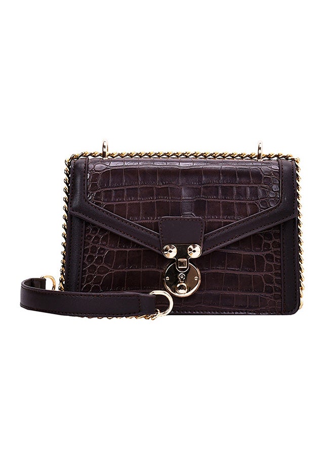 Crossbody Bag With Chain Brown