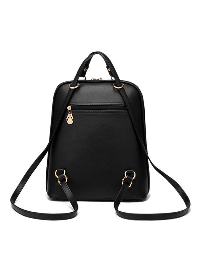 Bear Pendant Backpack Black