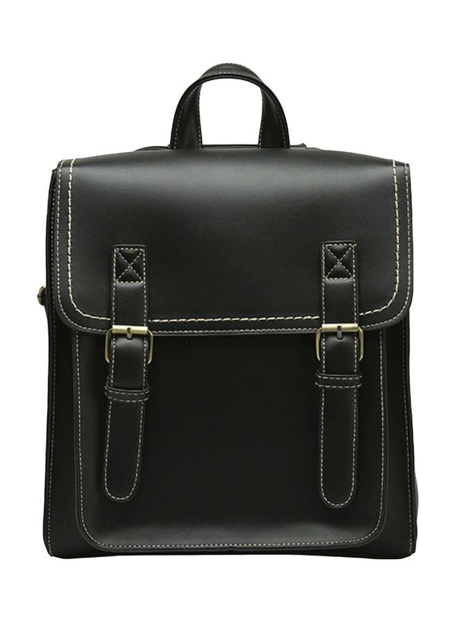 PU Leather Shoulder Bag Black