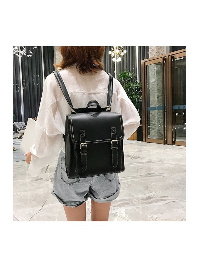 PU Leather Shoulder Bag Black