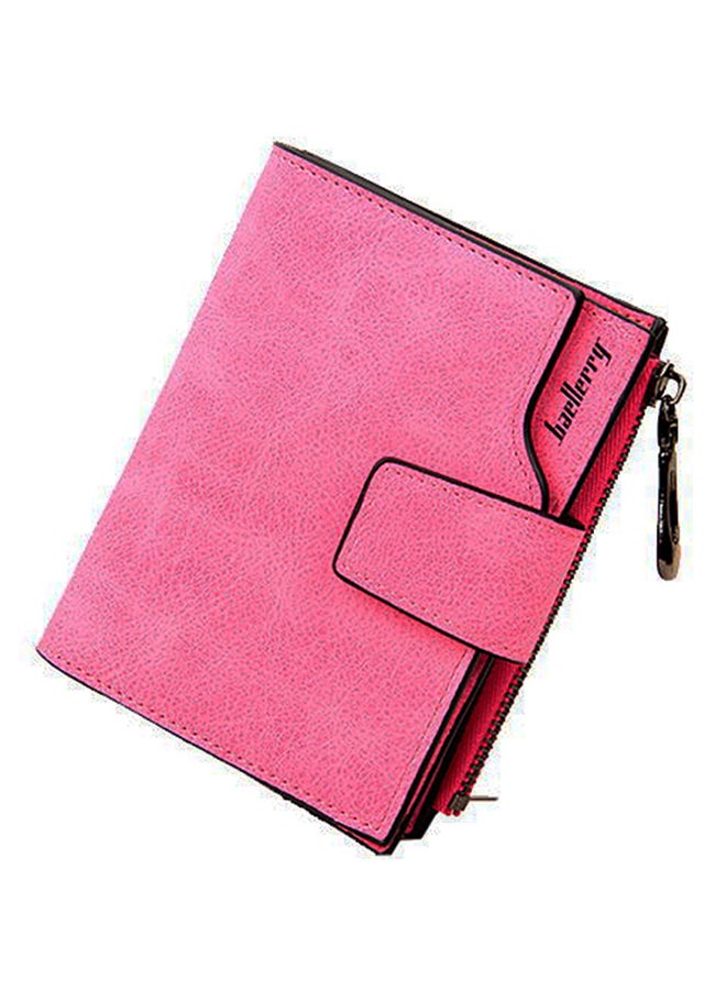 Small Trifold Card Holder Wallet Pink