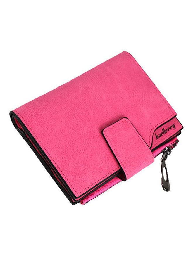 Small Trifold Card Holder Wallet Pink