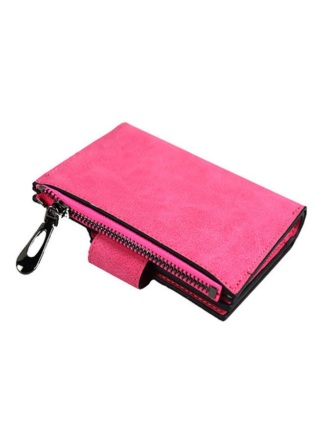 Small Trifold Card Holder Wallet Pink