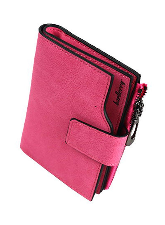 Small Trifold Card Holder Wallet Pink