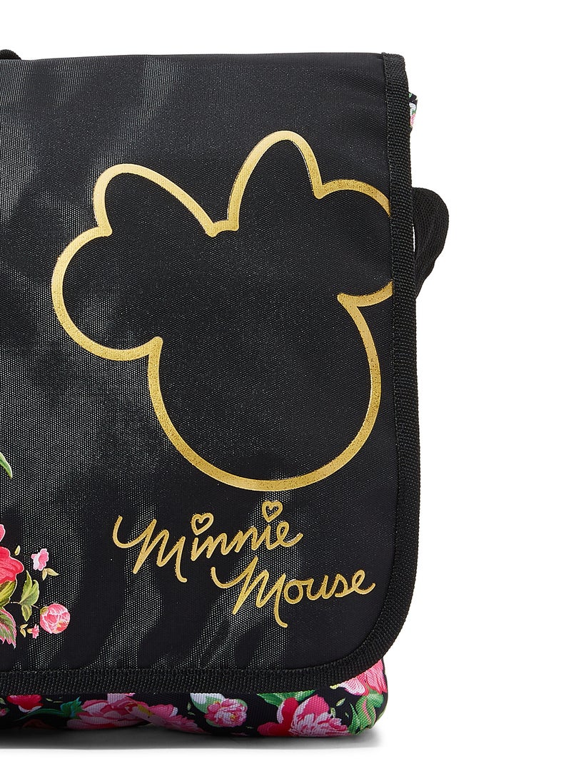 Floral Effect Flap Over Shoulder Bag Multicolour
