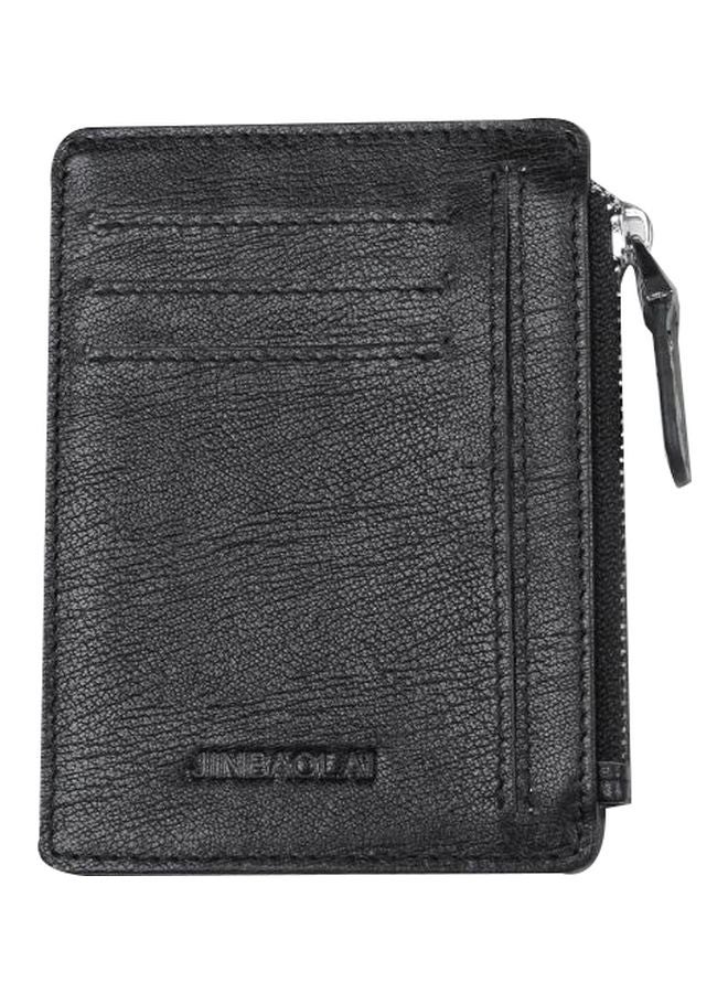 Multifunctional Leather Men's Wallet Black