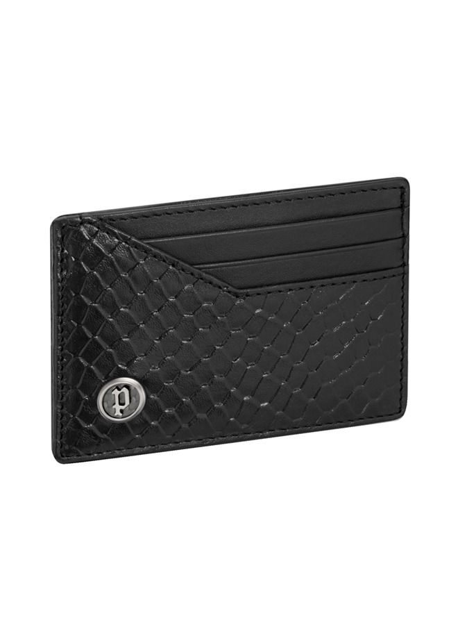 Antiquity Shiny Black Card Case For Men PELGD2200101