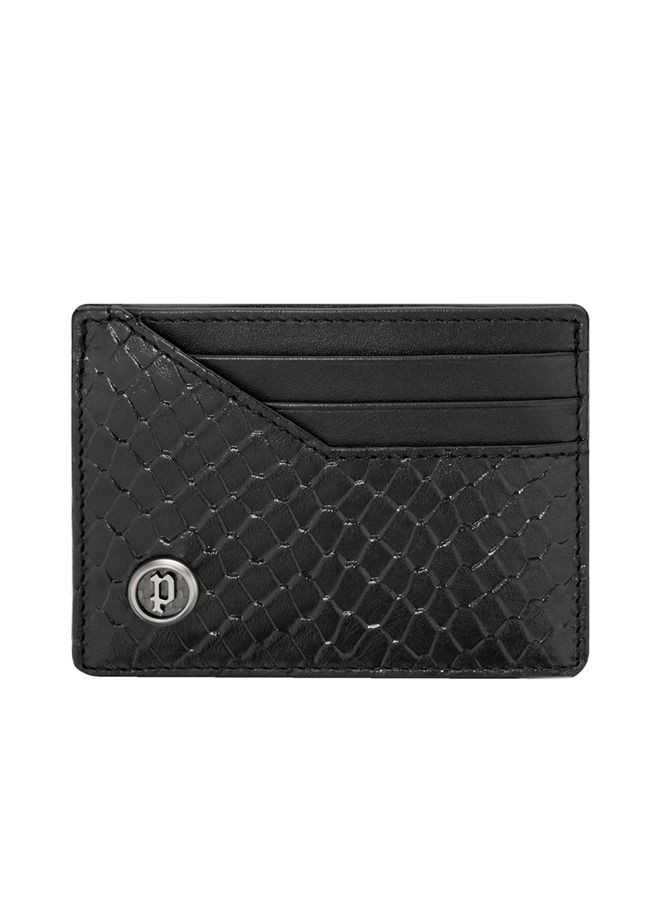 Antiquity Shiny Black Card Case For Men PELGD2200101