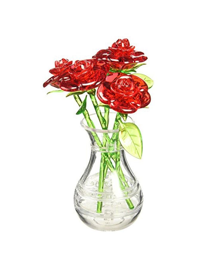 44-Piece Roses In Vase 3D Puzzle Set 30897M