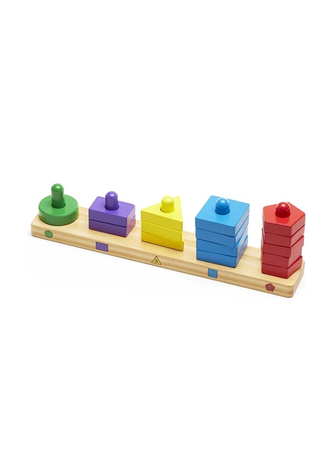15-Piece Stack & Sort Board Early Development Toys