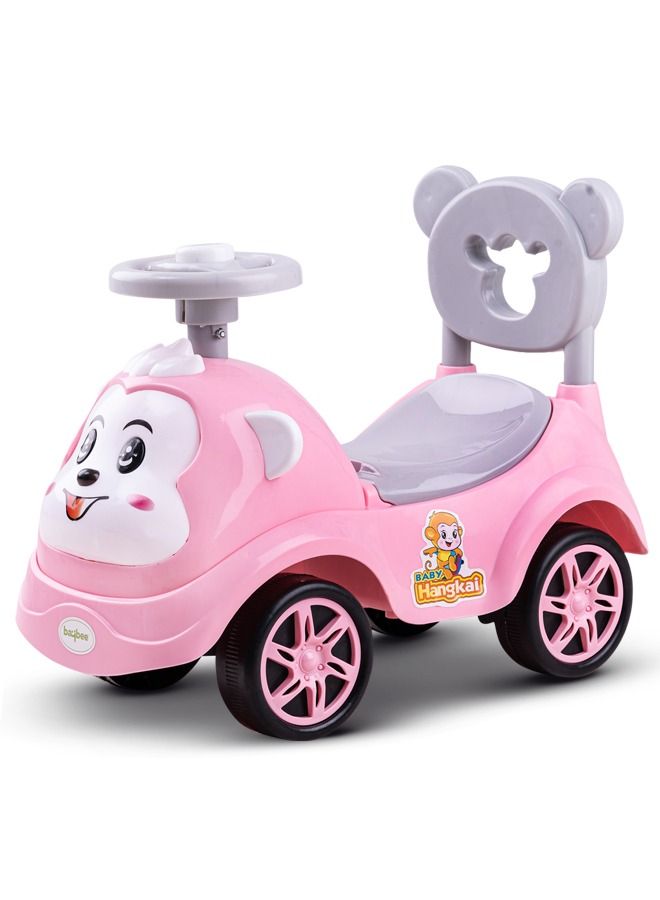 Rio Ride on Baby Car for Kids Ride on Push Car with Music Button Kids Car with Storage & High Backrest Ride on Toy Car Push Ride on Car for Kids Baby Toddlers 1 to 3 Years Boys Girls Pink