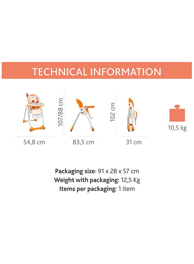Polly 2 Start Highchair 0M-3Y, Foxy