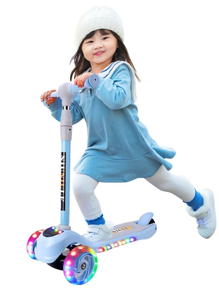 Music and Light Adjustable Handle kids Scooter