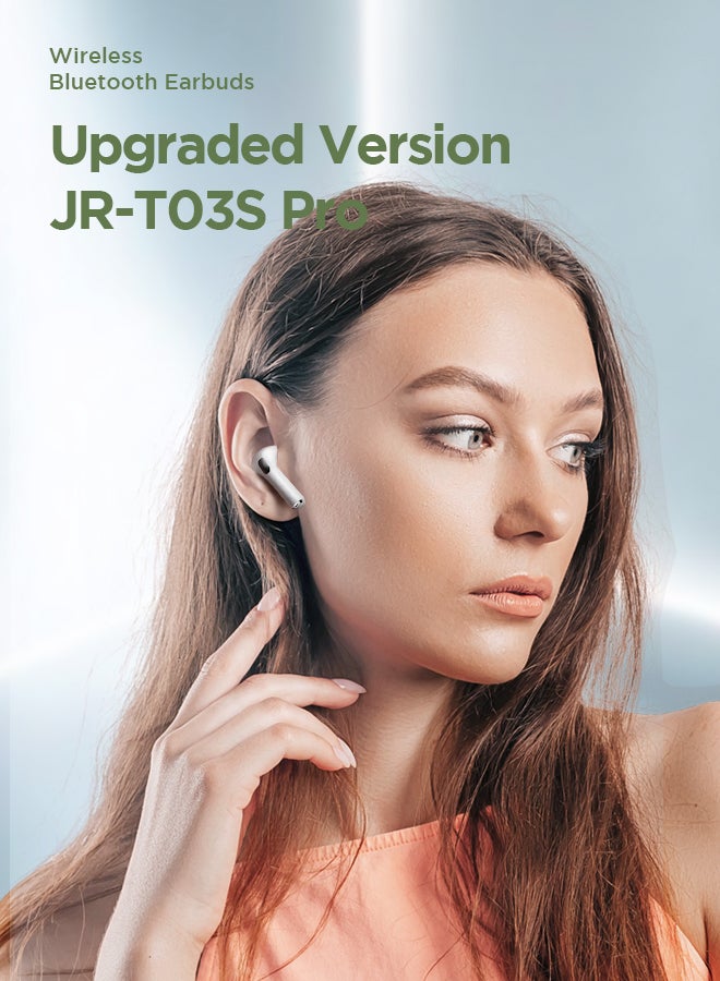 JR-T03S Pro TWS In-Ear Earphones Wireless Earbuds With Replacement Eartips Standard Version White