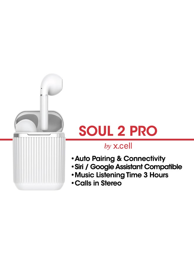 Soul 2 Pro Wireless Stereo Bluetooth Headsets White