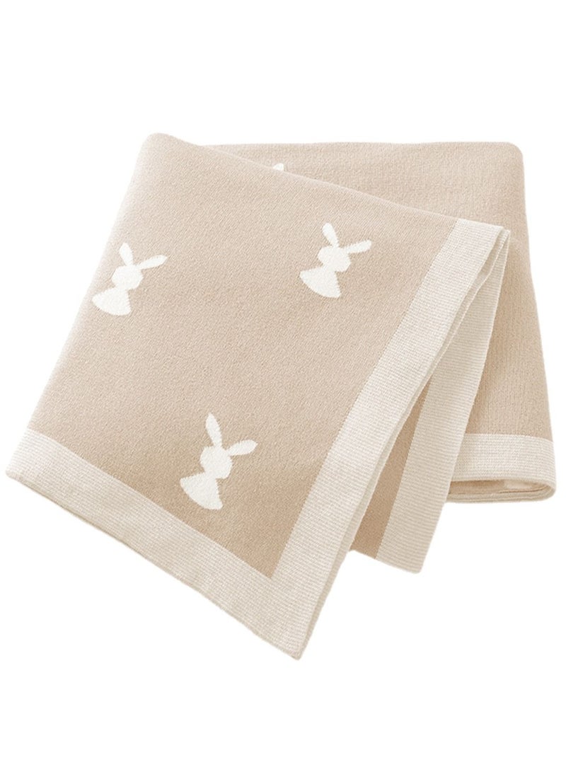 Star Babies - Baby Cotton Knitted Blanket, Khaki Size: 80x100cm
