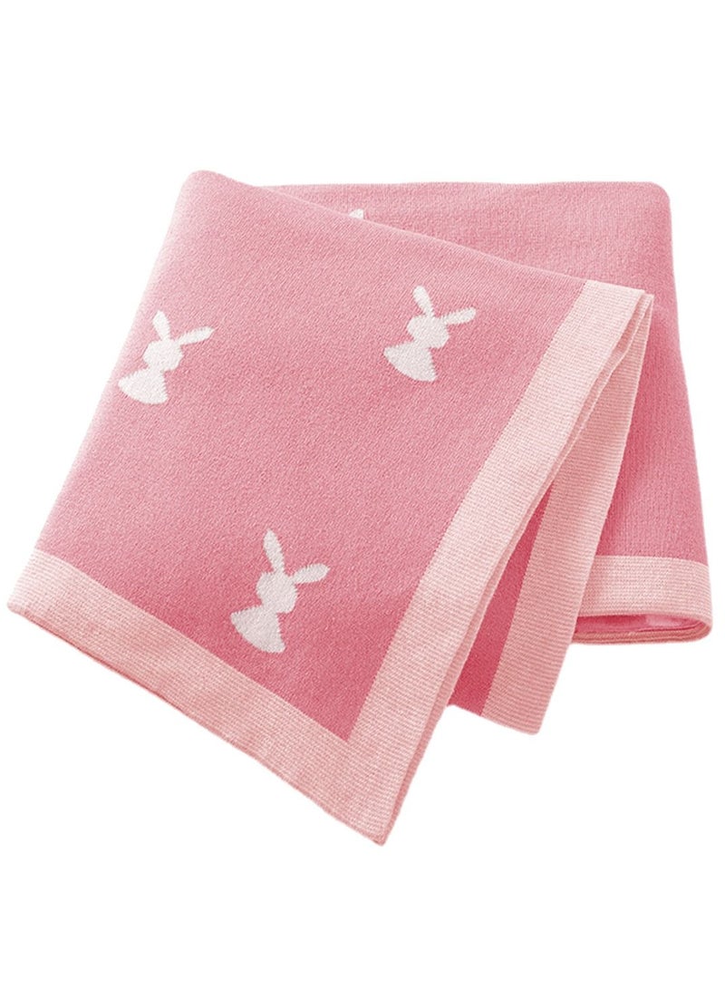 Star Babies - Baby Cotton Knitted Blanket, Pink Size: 80x100cm