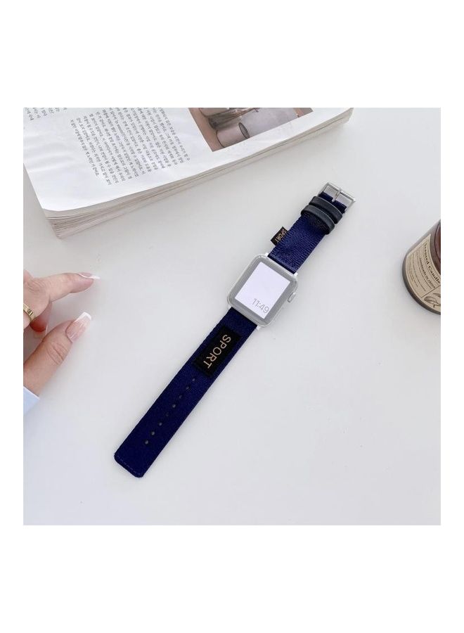 Ethnic Replacement Watchband For Apple Watch Series 1/2/3/4/5/6/7/SE 38/40/41mm Blue