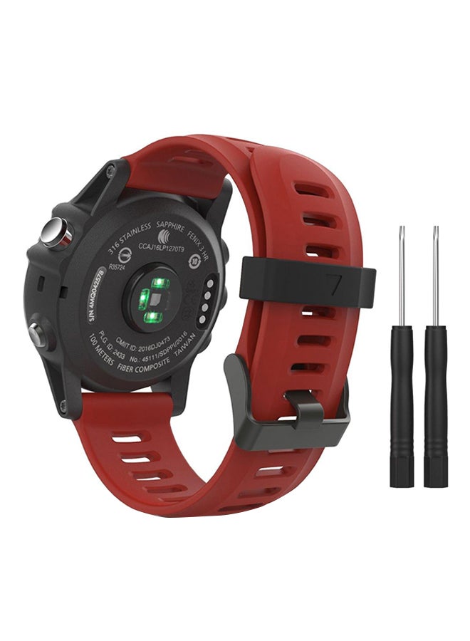 Silicone Band For Garmin Fenix 3 / Fenix 3 Hr / Fenix 5X Smart Watch Red