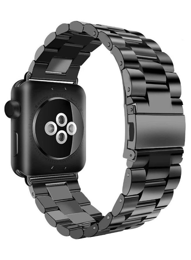 Stainless Steel Replacement Band For Apple Watch Series 1/2/3/4 38mm Black