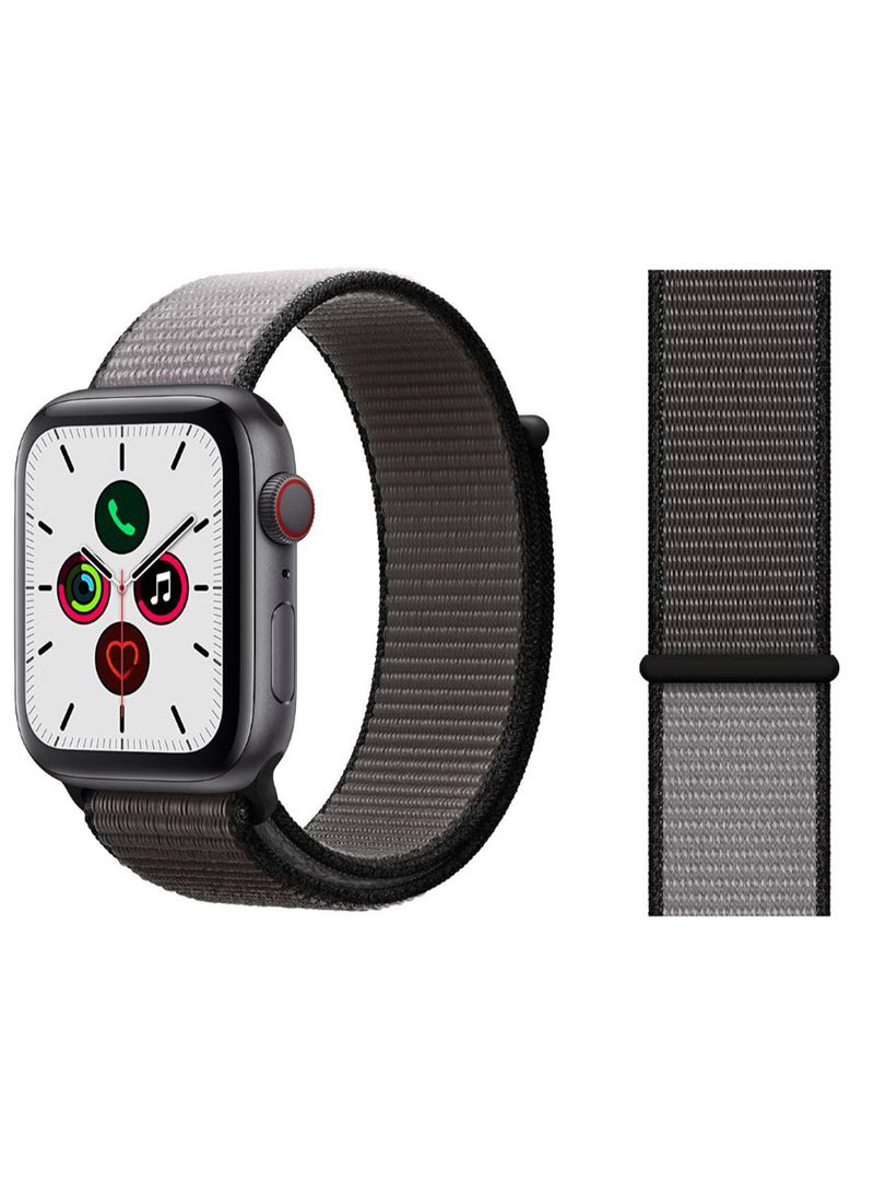 Nylon Replacement Band For Apple iWatch Series 5/4/3/2/1 Anchor Grey