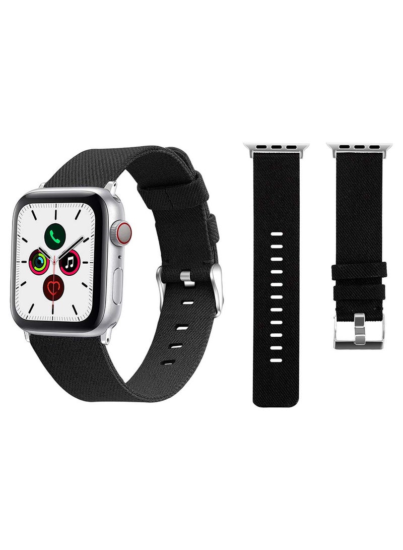 Fabric Replacement Band  For Apple Watch Series 5/4/3/2/1 40/38mm Black