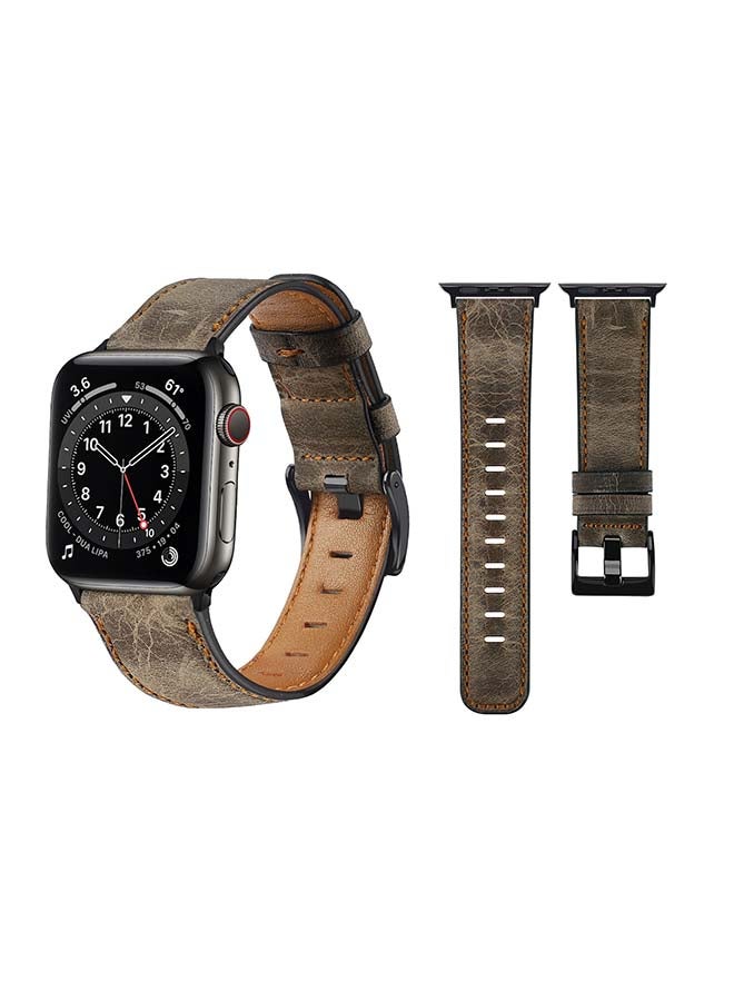 Retro Leather Replacement Band For Apple Watch Series 6/SE/5/4/3/2/1 Coffee Brown
