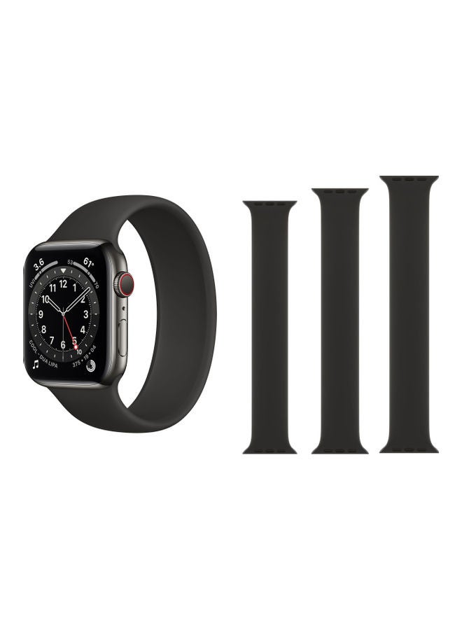3-Piece Solo Band for Apple Watch Black