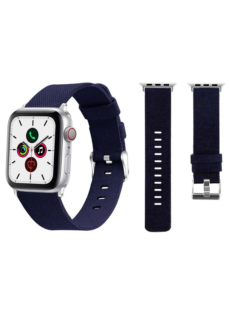 Fabric Replacement Band  For Apple Watch Series 5/4/3/2/1 40/38mm Dark Blue