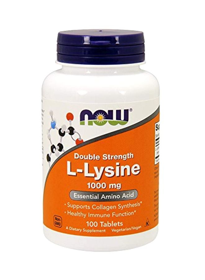 Pack Of 2 L-Lysine Amino Acid Dietary Supplement - 100 Tablets