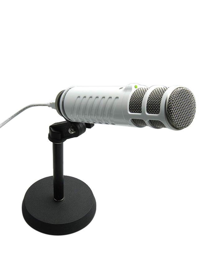Podcaster USB Microphone White/Grey