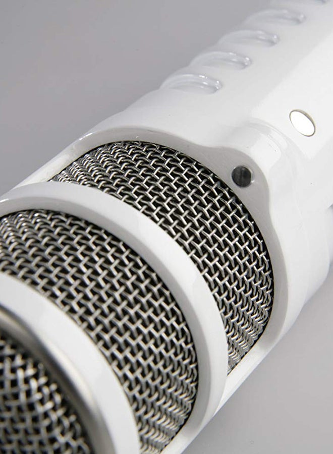 Podcaster USB Microphone White/Grey