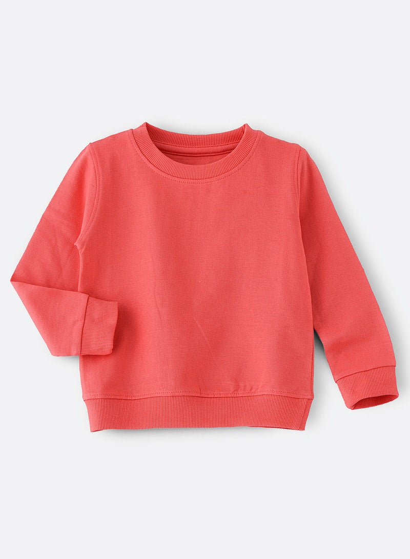 Basic round neck sweat top