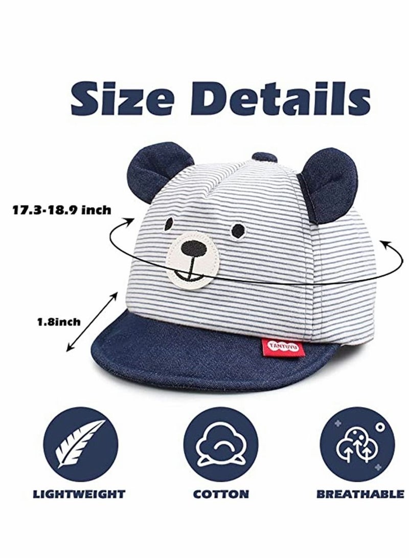 Baby Duck Baseball Hat Cap, Infant Kids Sun Hat Bear Cute Cartoon Caps Spring Summer Baby Hat Spring and Autumn Novel Thin Baseball Cap Flat Tongue Cap Baby Fashion Breathable Comfortable Cotton