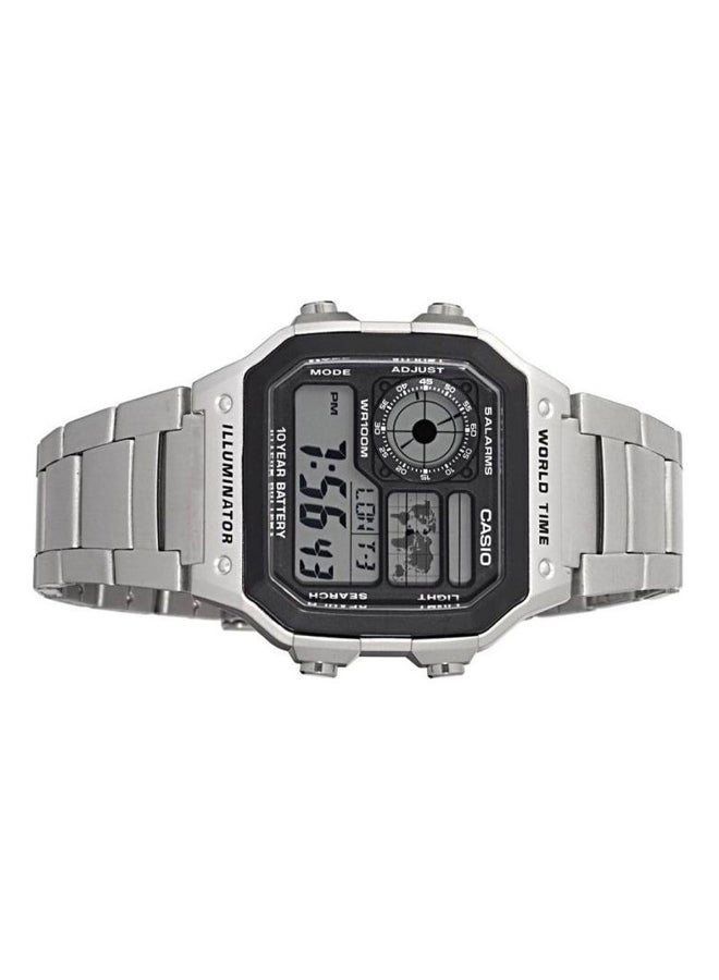 Men's Youth Series Quartz Analog-Digital Watch AE-1200WHD-1AVDF - 42 mm - Silver