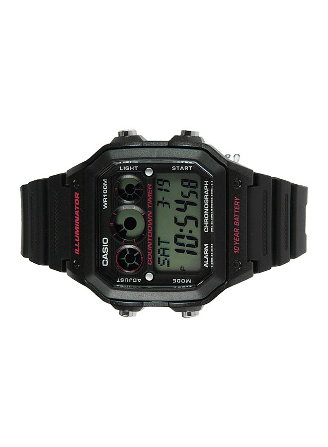 Boys' Youth Series Quartz Digital Watch AE-1300WH-1A2VDF - 40 mm - Black