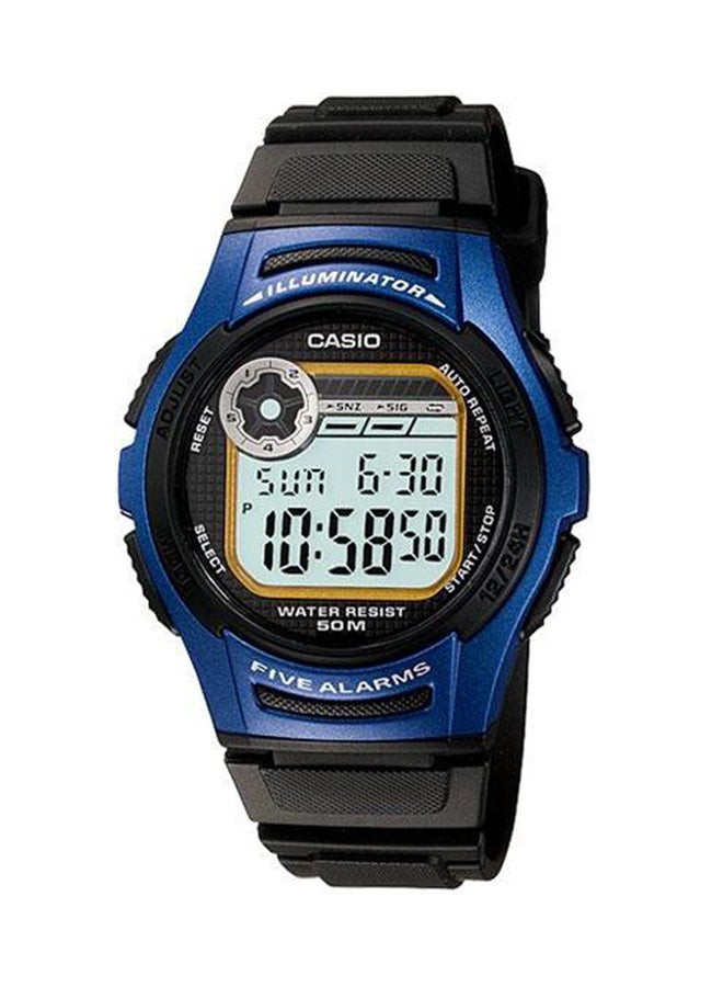 Boys' Plastic Digital Wrist Watch W-213-2AVDF - 46 mm - Black