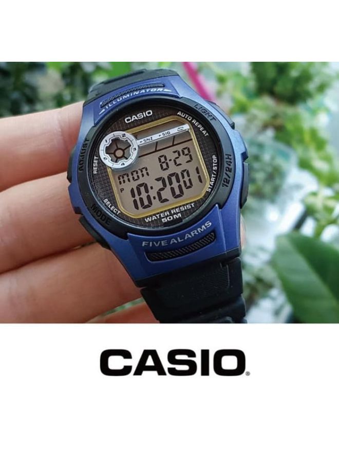 Boys' Plastic Digital Wrist Watch W-213-2AVDF - 46 mm - Black