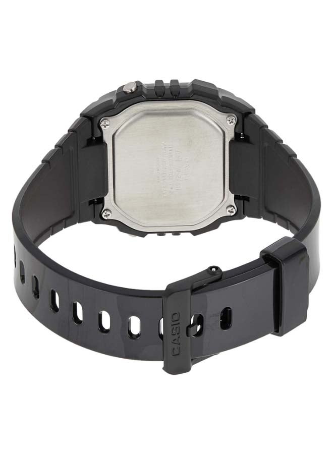 boys Resin Digital Quartz Watch W-215H-1AVDF - 38 mm - Black