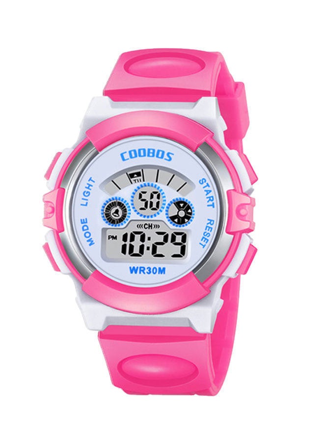 Kids' Water Resistant Rubber Digital Watch 919