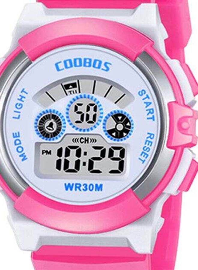 Kids' Water Resistant Rubber Digital Watch 919