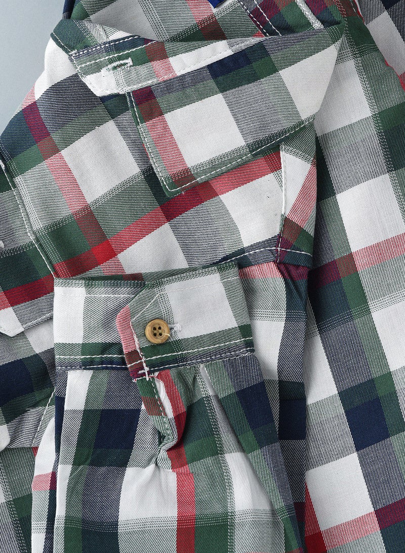 Woven long slv shirt