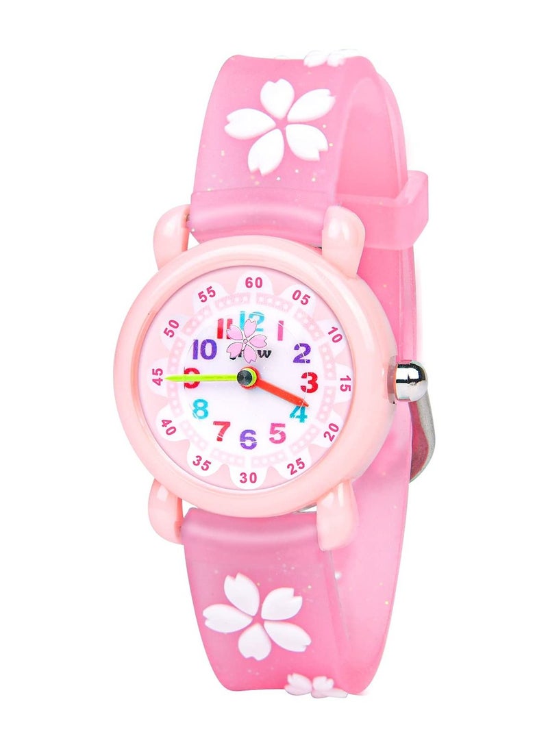 Kids Watch, Girls Watch Waterproof 3D Cute Cartoon Toy Silicone Band Wristwatch Childrens Watches Gift for Girls Boys Age 3-11 Years Old