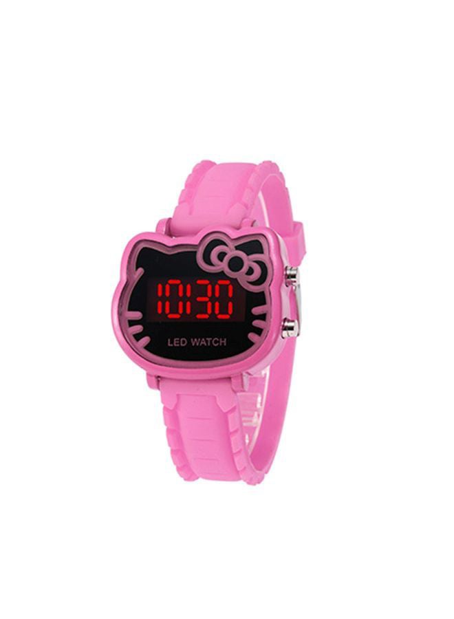 Girls' Kitty Silicone Digital Watch - 40 mm - Pink