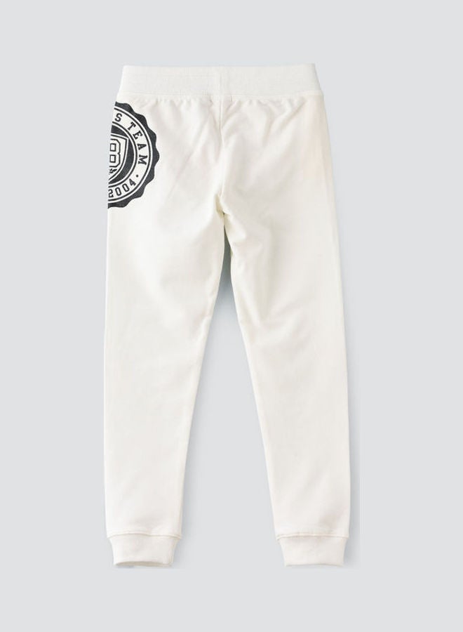 Casual Knitted Joggers White