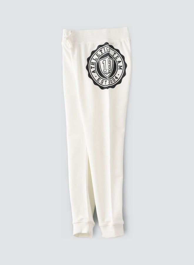 Casual Knitted Joggers White