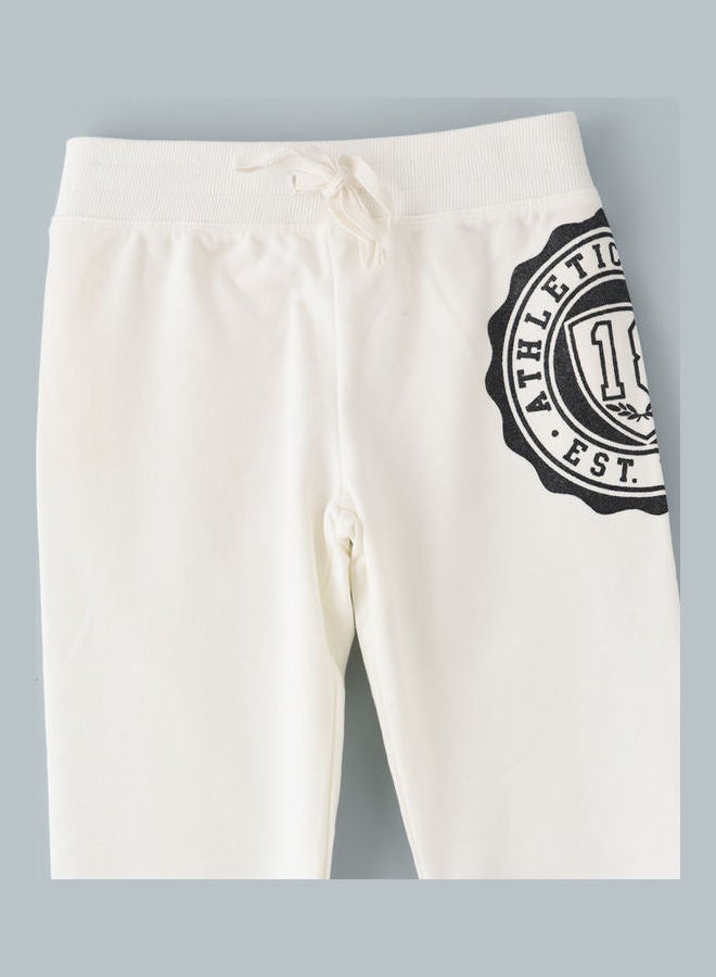 Casual Knitted Joggers White
