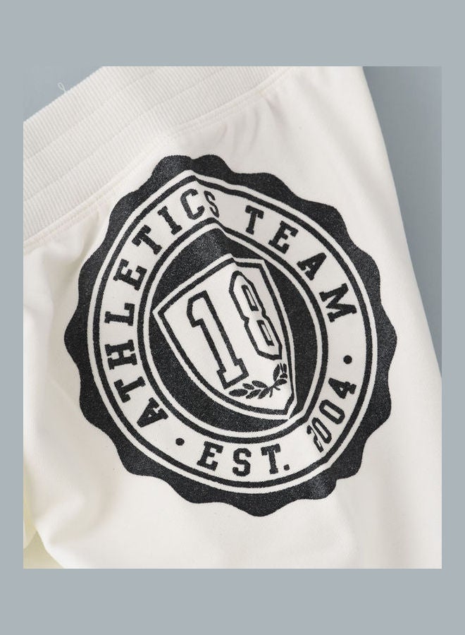 Casual Knitted Joggers White