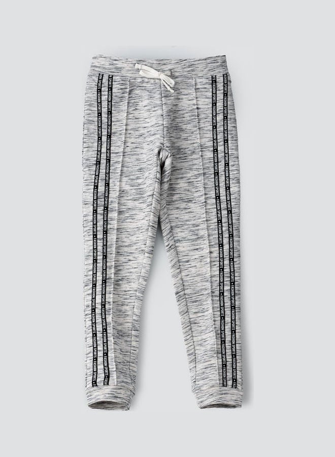 Casual Knitted Joggers Light Grey Melange