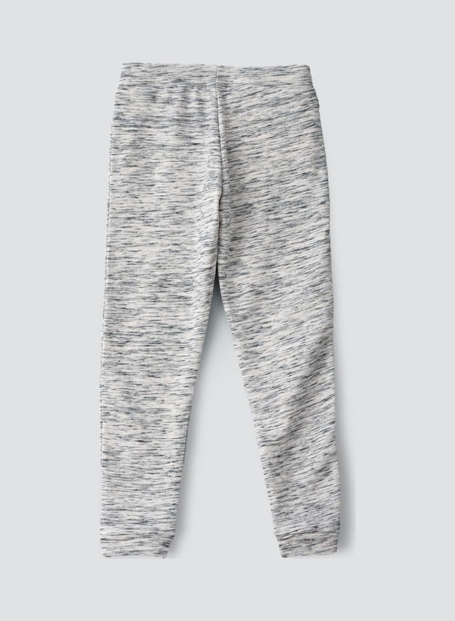 Casual Knitted Joggers Light Grey Melange